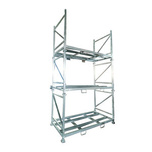 رف معدني لوجستي احترافي متين محمول للإطارات في مستودع تخزين فولاذية رف تكديس قابل للطي - Product Image 3