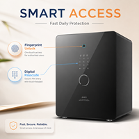 Luxuriöser Biometrischer Safe mit Elektronischem Digitalem Fingerabdruckschloss, Diebstahlsicherer Safe mit Acrylpanel für Zuhause, Büro und Hotel