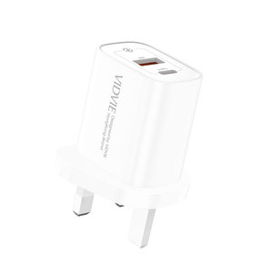 Vivie อะแดปเตอร์ชาร์จเร็ว DC 20W USB Type C สำหรับการเดินทางท่องเที่ยวแบบสหราชอาณาจักรพร้อมสายเคเบิล - Product Image 3