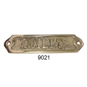 Letrero Náutico "SIN ENTRADA" Artesanía de metal cromado Panel de pared náutico y placa Letreros de puerta de metal - Product Image 4