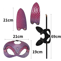 Masque de lapin en cuir rose sexy à texture crocodile avec oreilles détachables, luxe, pour mascarade et cosplay, livraison discrète, emballage confidentiel