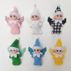 Vente en gros de mini-elfes en plastique décoratifs de Noël, elfes anges colorés, poupées jumelles, poupées de bébé, elfes de Noël - Product Image 2
