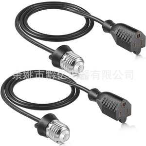 E27 อะแดปเตอร์ยึดหลอดไฟ ตัวแปลงซ็อกเก็ต 10A 250V ใช้ในร่ม ปลั๊กต่อขยายแบบสกรูพลาสติก - Product Image 2