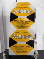 Label Perekat Indikator Benturan Gaya ShockWatcher untuk Pengiriman Barang Pecah Belah, 25G, Kuning