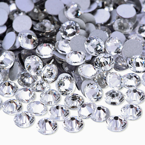 Oleeya Factory Wholesale Crystal and Crystal AB Colors  Good Feedback 12 Cuts Glass Flatback Non Hotfix Rhinestone Crystal - Product Image 2