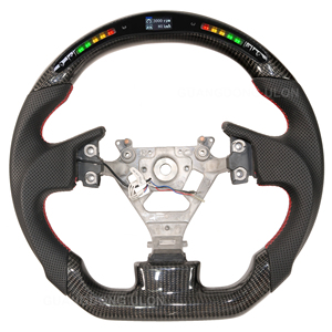 Roda kemudi serat karbon asli, dengan LED cocok untuk NISSAN <span class=keywords><strong>350Z</strong></span> 2003-2006 kualitas tinggi pabrik roda kemudi OEM - Product Image 1