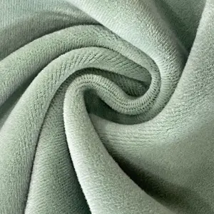 58% poliestere 37% cotone 5% SP maglia jersey accoppiato tessuto in pile super morbido per coperte pigiama tessuto in velluto super morbido