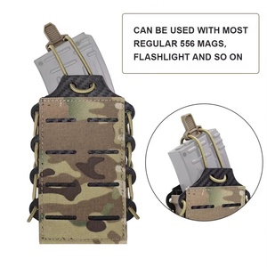 Pochette tactique pour chargeur Sinairsoft découpée au laser, en nylon 500D, compatible MOLLE, pour chargeurs 5,56 mm et 7,62 mm - Product Image 4