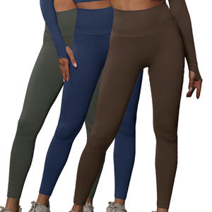 6600 sans couture <span class=keywords><strong>smiley</strong></span> visage taille haute serré Yoga pêche fesse entraînement Yoga pantalon sport course Fitness pantalon pour les femmes - Product Image 2