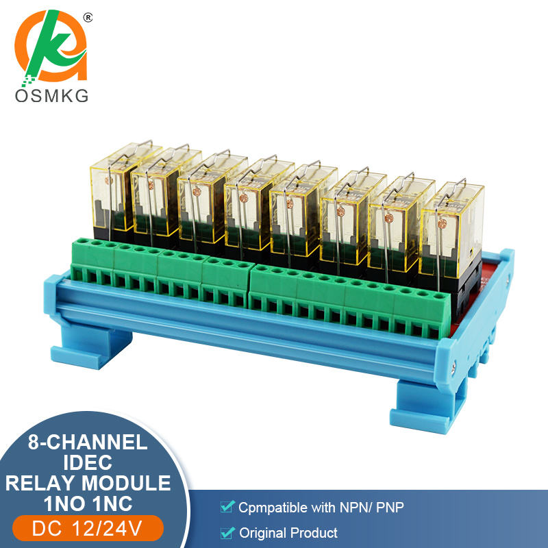 Oshangming 8 Channel Input 8 Relay Output Board 12V/24V Relay Module ...