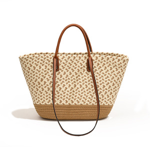 休闲编织单肩包女<span class=keywords><strong>2026</strong></span>春夏大容量沙滩旅行女包女单肩包 - Product Image 1