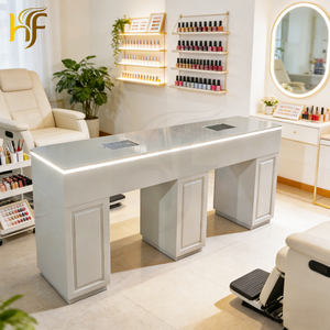 Table de manucure en gros pour salon de manucure, mobilier de salon de manucure, Tavolo Unghie, <span class=keywords><strong>Mesa</strong></span> De Design, bureau avec collecteur de poussière - Product Image 2