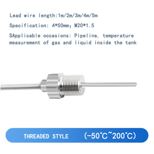 Sonda de Temperatura Pt100 de Alta Precisão, Termopar para Medição de Temperatura à Prova d'Água Tipo Patch com Saída Digital - Product Image 4