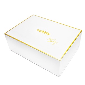 Custom White Cardboard Fashion Bags Dress Packaging Book Magnet Lid Rigid Gift <b>Box</b> With Luxury Gold Printed - Product Image 4