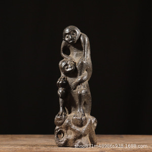 Pieza Decorativa Vintage de Piedra Caliza Natural Estilo Antiguo con Motivo 'Marquesado Hereditario' de Shanxi para el Hogar - Product Image 4