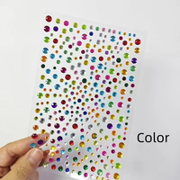 Autocollants en strass multicolores autocollants pour le visage, tatouages temporaires, design personnalisé, maquillage de scène pour fêtes – Grande Vente