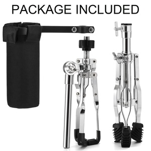 AOOLOO Penyangga <span class=keywords><strong>Drum</strong></span> Snare dari Aluminium Alloy, Tempat Penyimpanan Stik <span class=keywords><strong>Drum</strong></span>, Dapat Disesuaikan, Cocok untuk <span class=keywords><strong>Drum</strong></span> Diameter 10''-14'', Tinggi 14.5-23 Inci - Product Image 6