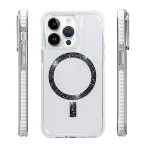 Funda Magnética Transparente Antigolpes con Purpurina para iPhone, Nueva Tendencia de Fabricantes de Aikusu - Product Image 5