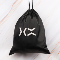 Sac de rangement en satin avec cordon de serrage personnalisé, pochette en satin uni avec cordon de serrage pour chaussures, vêtements, emballage cadeau