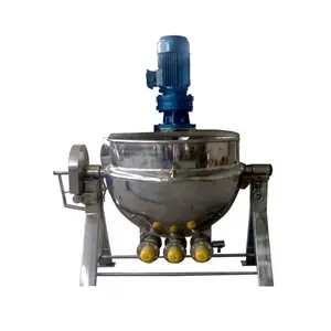 Electric heating Oil Soup jacketed cooking mixer machine Jacketed Boiling Stirring Pan for tomato Sauce