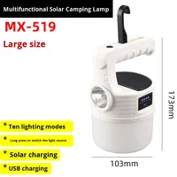 Bombilla LED Solar para Camping, Recargable, Impermeable, de Larga Duración, para Emergencias, Mercados Nocturnos y Puestos Callejeros