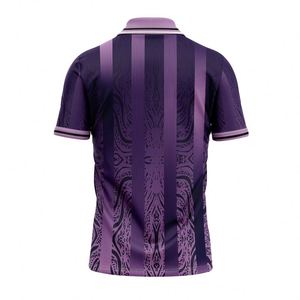 เสื้อฟุตบอลแขนสั้นลายทางสไตล์เรโทรแบบคลาสสิก ดีไซน์คอปก ลายพิมพ์โดดเด่น ระบายอากาศได้ดี แห้งเร็ว เหมาะสำหรับฤดูร้อน 100% - Product Image 2