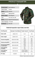 Vêtements tactiques en tissu tissé respirant à camouflage numérique, uniforme ACU