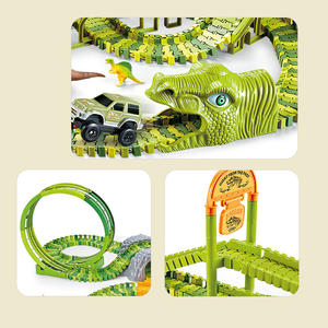 Circuit de course de dinosaures électrique le plus vendu sur <span class=keywords><strong>Amazon</strong></span>, jouet de <span class=keywords><strong>train</strong></span> électrique pour enfants, ensembles de jeu éducatifs en plastique ABS 100-240V - Product Image 3