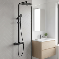 Mitigeur de douche thermostatique en acier inoxydable, robinet de douche apparent européen pour salle de bain