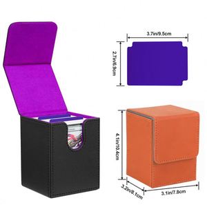 Boîte de rangement pour deck de cartes FX 100+ en cuir PU avec fermeture magnétique pour cartes de jeu TCG protégées - Product Image 3