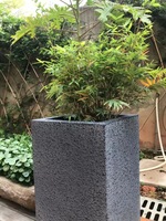 Grands pots de fleurs rectangulaires en fibre de verre pour jardin extérieur, revêtement poudré, résistants à la corrosion, pots de propagation de plantes durables