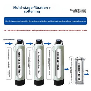 Attrezzatura Industriale per Addolcimento Acqua di Pozzo; <span class=keywords><strong>Filtro</strong></span> Automatico per Rimozione Sedimenti e Calcare per Caldaie da 10 Tonnellate - Product Image 2