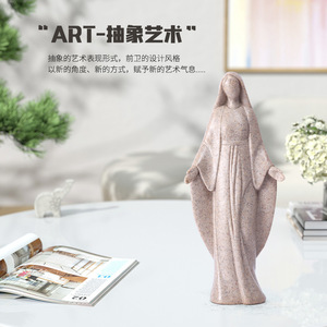 Estatua DE LA Virgen María de piedra de resina de alta calidad, Virgen María religiosa de la estatuilla, estatua de mármol, decoración de la Iglesia - Product Image 6