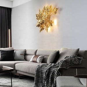 Lampe murale de chevet contemporaine de luxe en feuille d'or <span class=keywords><strong>Art</strong></span> <span class=keywords><strong>Nouveau</strong></span> pour l'intérieur, foyer, salon, décoration murale - Product Image 5