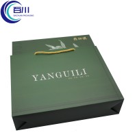 Caja de Regalo Rígida de Papel Recubierto de Alta Calidad, Juego Completo Grande, con Logotipo Impreso y Bolsa de Papel para Cubilose o Productos Oleaginosos