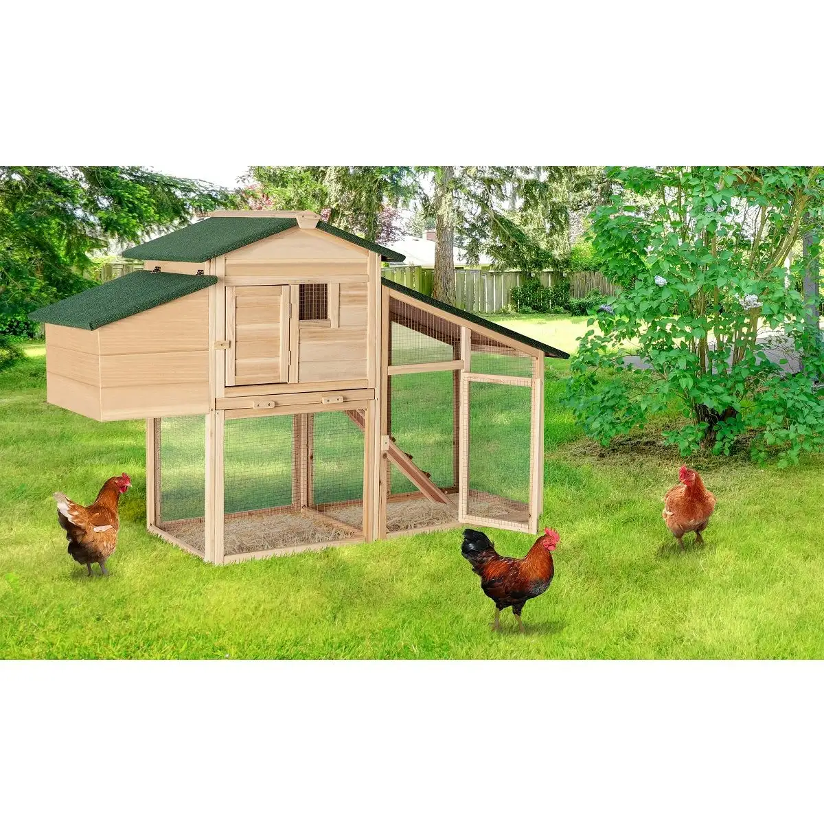 XPT006 Wooden Pet Cages Chicken Coop natural