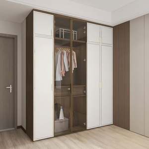 Armoire en bois moderne et élégante, réglable, pour chambre à coucher, meubles de haute qualité avec un grand espace de rangement pour le salon ou l'usage domestique - Product Image 1