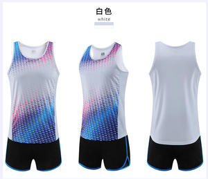 Uniforme da campo estiva personalizzata per donna e gioventù <span class=keywords><strong>felpa</strong></span> da atletica leggera <span class=keywords><strong>con</strong></span> emblema della squadra pantaloncini abbigliamento sportivo - Product Image 3