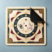 Tapis de Mahjong Floral Daisy Bleu Clair en Microfibre Antidérapant pour 4 Joueurs – Idéal pour les Parties à Domicile et les Fêtes
