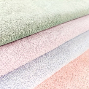 Vải bông Terry 100% <span class=keywords><strong>cotton</strong></span>, dày 400gsm, hai mặt, bền, thấm hút tốt, sản xuất theo yêu cầu, bán buôn, dùng làm áo choàng tắm cho bé - Product Image 1