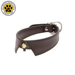 SinSky kulit sapi asli bernapas kerah hewan peliharaan traksi anjing dasi kucing kulit kerah anjing dengan dasi kupu-kupu untuk anjing kecil - Product Image 3