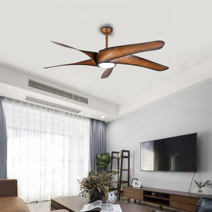 Hochwertiger Moderner Deckenventilator mit <span class=keywords><strong>LED</strong></span>-Beleuchtung für Wohnzimmer und Büro, DC-Motor 36W, 5 Flügel, 52 Zoll, Fernbedienung - Product Image 1