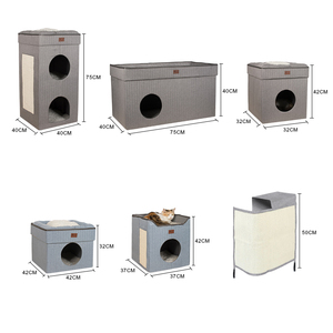 Cama plegable funcional para gato, Casa con rascador, fabricante al por mayor - Product Image 5