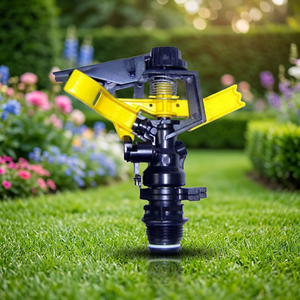 Durable Yellow 3/4 Impulse <b>Sprinkler</b> with 360 Gear Drive Easily Install 30-450 PSI for Garden Use - Product Image 3
