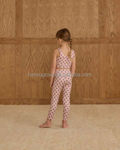 Custom logo Eco Friendly Kids Activewear <strong>Boys</strong> and Girls Athletic Wear <strong>Sports</strong> Bra Vintage Bloom <strong>Leggings</strong> Athletic Tops Shorts - Product Image 2
