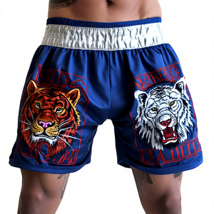 Custom Printed Breathable Stretch Muay Thai MMA Boxing <b>Shorts</b> for Gym Training - Product Image 3