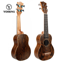 Nouvel Arrivage Style Tendance Ukulélé Acoustique en Ziricote Massif pour Débutants avec Touche en Palissandre Artificiel - Vente Directe Usine