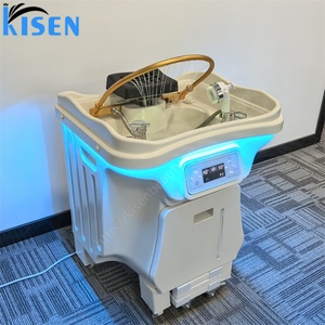Lavabo de Lujo Kisen para Salón, Lavacabezas para Tratamiento Japonés con Tanques de 60L+30L, Calentador y Vaporizador Arqueado - Product Image 3