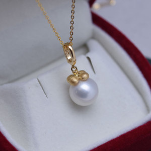 Collier pour femme en argent S925 en gros, perle d'eau douce ronde de 10-11 mm, perle de loisirs avec pendentif Edison violet clair intense - Product Image 2