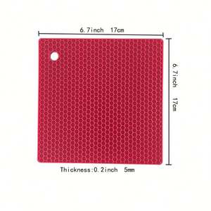 USSE Silicone <b>Trivets</b> Honeycomb Heat Insulation Mats Hot Pot Holders Drying Mat Heat Resistant to 440 Degree F - Product Image 4